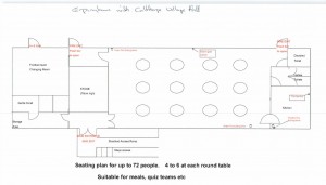 Seating plan for 72 people